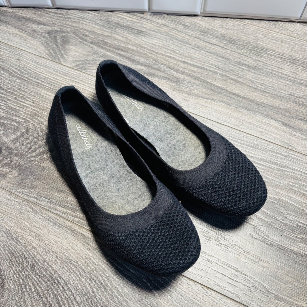 Allbirds Womens‎ Tree Breezer  Navy Ballet Flats Knit Shoe  Women's 7.5 - Picture 2 of 13